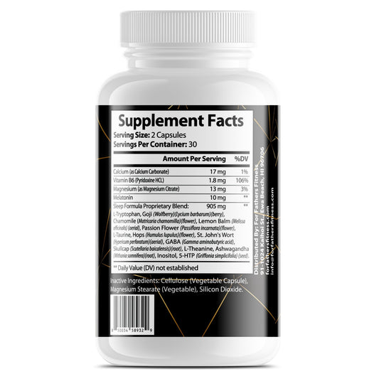 Natural Sleep Aid Formula for Restful Sleep - Non Habit Forming - For Fathers Fitness