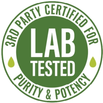 3rd Party Certified for Purity & Potency — Lab Tested seal